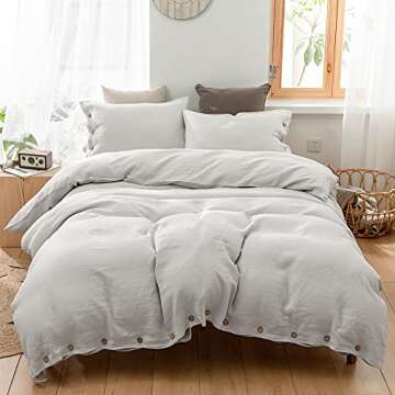 Simple & Opulence Linen Duvet Cover Set for All Ages