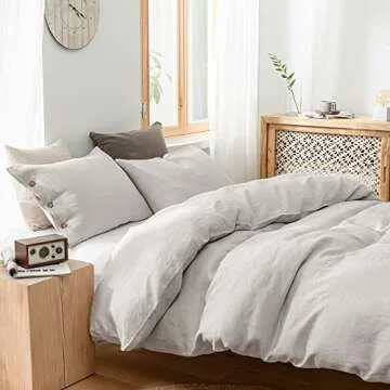 Simple & Opulence Linen Duvet Cover Set for All Ages