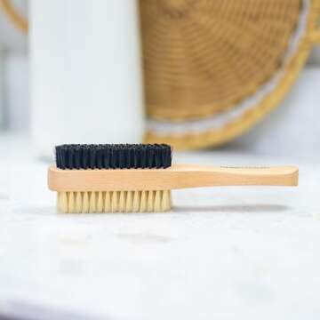 GranNaturals Double Sided Boar Bristle Hair Brush - Versatile Hair Tool for Smooth and Polished Styl...