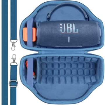 co2CREA Case for JBL Charge 6 Waterproof Portable Bluetooth Speaker, Hard Travel Case with Detachabl...