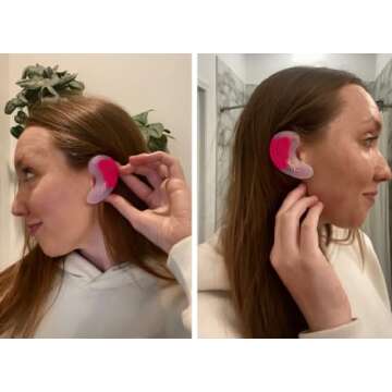 CONTOURE Style'nShield Silicone Ear Protectors for Hair Dryer Heat, Curling Iron, Flat Ironing, Hot ...