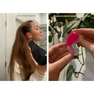 CONTOURE Style'nShield Silicone Ear Protectors for Hair Dryer Heat, Curling Iron, Flat Ironing, Hot Comb Heat Styling Burns and Hair Dye Stains / 1 Pair