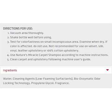 Nature's Miracle Carpet Shampoo, Deep-Cleaning Stain and Odor Remover