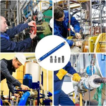 FOTN Pro Zero Offset Extension Wrench - New 2024 Tight Reach Extension Wrench With 1/2", 1/4" And 3/8" Multi-Purpose Zero Offset Extension Wrench For Tight Space Work Tools