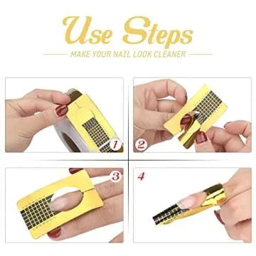 G2PLUS Nail Forms - 500 Self-Adhesive Stickers for Home Use