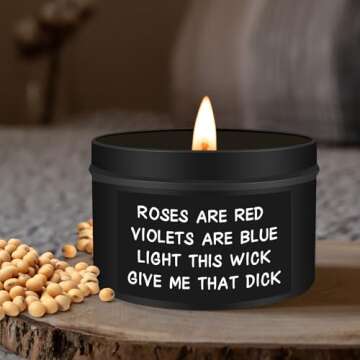 Funny Valentines Day Gifts for Him Boyfriend Husband, Mens Valentines Gifts for Him, Naughty Valentine Candles Wedding Anniversary Birthday Gifts for Men, Romantic Gag Gifts for Boyfriend Couple Gifts