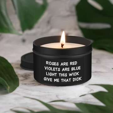 Funny Valentines Day Gifts for Him Boyfriend Husband, Mens Valentines Gifts for Him, Naughty Valentine Candles Wedding Anniversary Birthday Gifts for Men, Romantic Gag Gifts for Boyfriend Couple Gifts