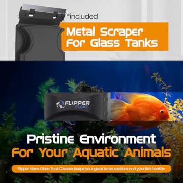 FL!PPER Floating Aquarium Glass Cleaner - 2-in-1 Tool