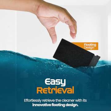 FL!PPER Floating Aquarium Glass Cleaner - 2-in-1 Tool