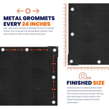 Tarpco Safety Heavy Duty Tarps Waterproof UV Resistant