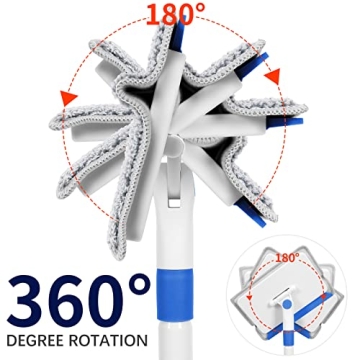 Adjustable Wall & Baseboard Cleaner Tool with Pads