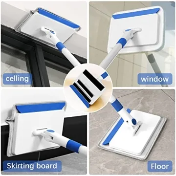 Adjustable Wall & Baseboard Cleaner Tool with Pads
