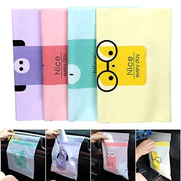 60PCS Easy Stick-On Trash Bags for Cars and Travel