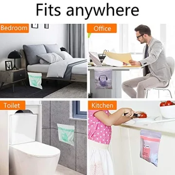 60PCS Easy Stick-On Trash Bags for Cars and Travel