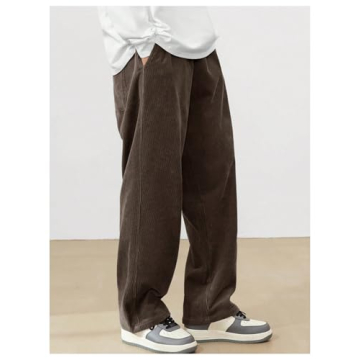 Stylish SOLY HUX Men's Corduroy Sweatpants with Pockets
