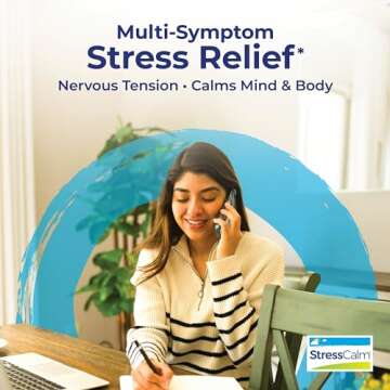 Boiron StressCalm for Relief of Stress, Anxiousness, Nervousness, Irritability, and Fatigue - 60 Count
