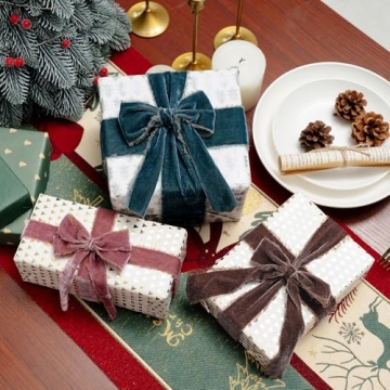 Keypan Brown Handmade Velvet Ribbon 1-1/2 x 6 Yds for Crafts