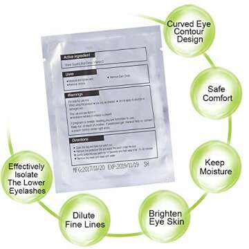 Qleng Eye Pads Lash Extensions Kit, 110 Pairs Hydrogel Patch Gel Pad Beauty Makeup Tool for Under Eyes Eyelash Extension