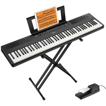 Donner DEP-45 88 Key Digital Piano: Ultrathin, Portable & Bluetooth Enabled