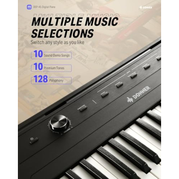 Donner DEP-45 88 Key Digital Piano Ultrathin Portable Bluetooth