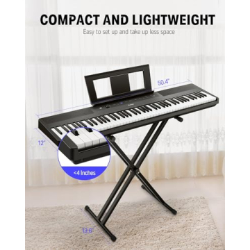 Donner DEP-45 88 Key Digital Piano Ultrathin Portable Bluetooth