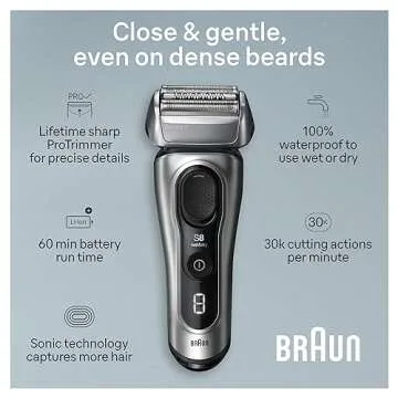 Braun Series 8 Electric Razor for Men with Precision Trimmer