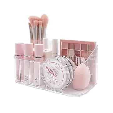 Sleek SUNFICON Makeup Tray - 9 Compartment Organizer for Beauty Essentials