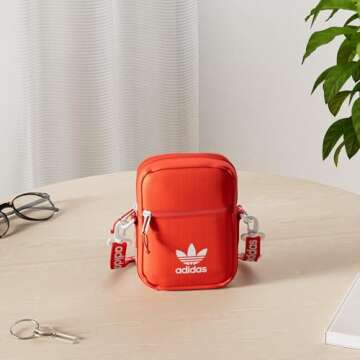 adidas Originals Festival Crossbody Bag, Red, One Size