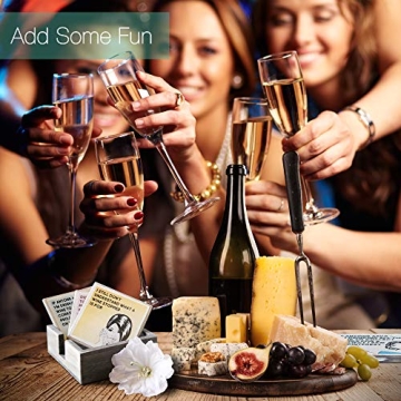 Wine Coasters with Holder - Funny Gifts for Women - Hostess Gifts - Housewarming Gifts for Wine Lovers - Wine Accessories (Funny Wine)