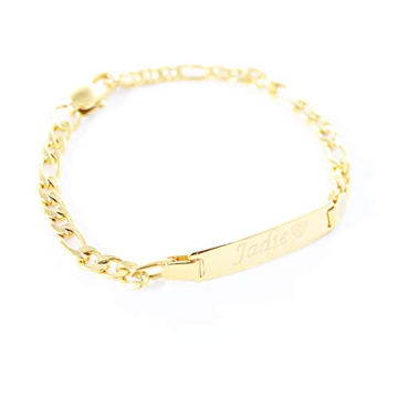 Personalized Gold Name Plated Baby Bracelet | Tina&Co