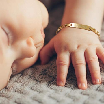 Personalized Gold Name Plated Baby Bracelet | Tina&Co