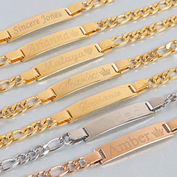 Personalized Gold Name Plated Baby Bracelet | Tina&Co