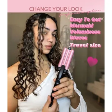 Farery 3 Barrel Curling Iron for Effortless Beach Waves