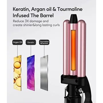 Farery 3 Barrel Curling Iron for Effortless Beach Waves