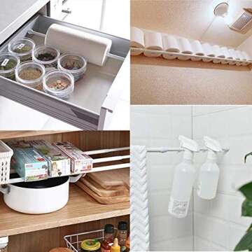 2 Pack Curtain Rod Adjustable 28-43 Inches，5/8" Diameter， White，Small Short Expandable Spring Loaded Tension Rods For Window, Bathroom, Cupboard,Kitchen