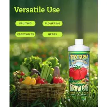 FoxFarm Grow Big Liquid Plant Food - Bloom Fertilizer for Flowers, Fruits, and Vegetables, Perfect for Indoor & Outdoor Potted Plants, NPK 6-4-4 (Quart)