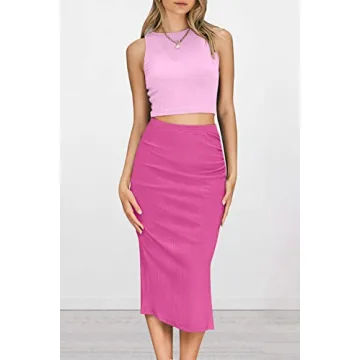Chic Two Piece Summer Set for Women in Pink