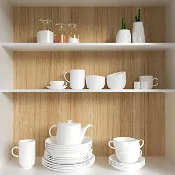 CRE8TIVE 24"x354" Brown Wood Contact Paper Peel and Stick Large Size Self Adhesive Wood Look Wallpaper Rustic Wood Vinyl Film Textured Thick Durable Paper Roll for Bathroom Countertops Cabinets Shelf