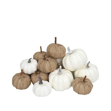 Vensovo Fall Pumpkins - 16PC Rustic Decor Set