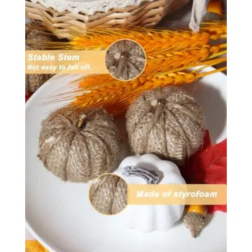 Vensovo Fall Pumpkins - 16PC Rustic Decor Set