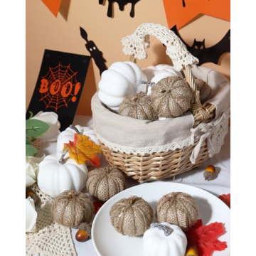 Vensovo Fall Pumpkins - 16PC Rustic Decor Set