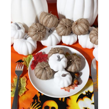 Vensovo Fall Pumpkins - 16PC Rustic Decor Set