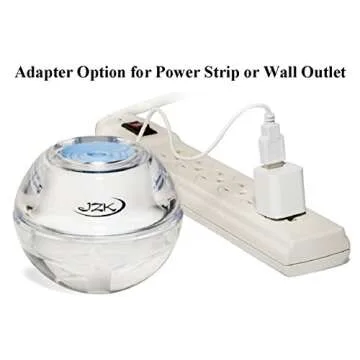 Humidifier by JZK, Air Cool Mist Humidifiers are Perfect to Purify any Personal Bedroom, Car, Desk or Babies Room, Comes with filter and easy to use on any Desk or for Travel! (Small, Color Rotating)