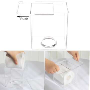 Li-TianFeng 2Pcs Clear Acrylic Tissue Box Covers