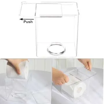 Li-TianFeng 2Pcs Clear Acrylic Tissue Box Covers