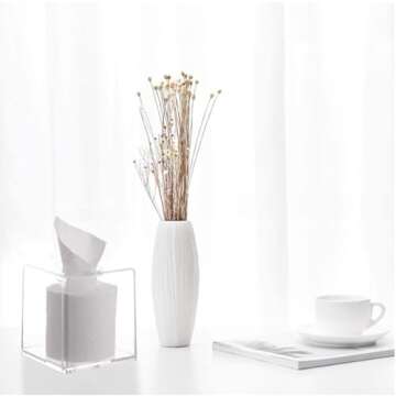 Li-TianFeng 2Pcs Clear Acrylic Tissue Box Covers