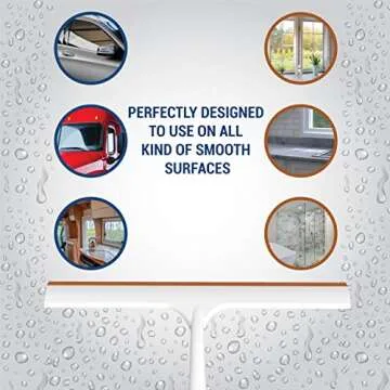 SCRUBIT Lightweight Window and Shower Squeegee Cleaner