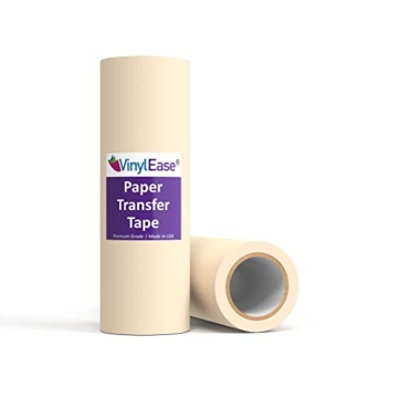 Vinyl Ease 12" x 100ft Roll of Paper Transfer Tape - Perfect for Crafting & Vinyl Applications