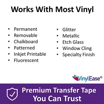 Vinyl Ease 12" x 100ft Paper Transfer Tape for Vinyl Projects
