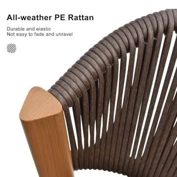 PURPLE LEAF Outdoor Counter Stools for Kitchen & Patio